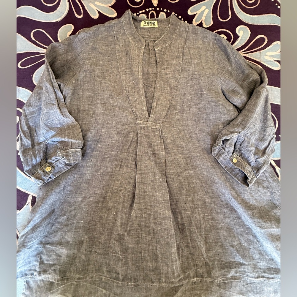 CP Shades for Seaside Blue Linen Tunic